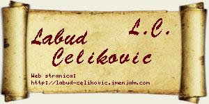 Labud Čeliković vizit kartica